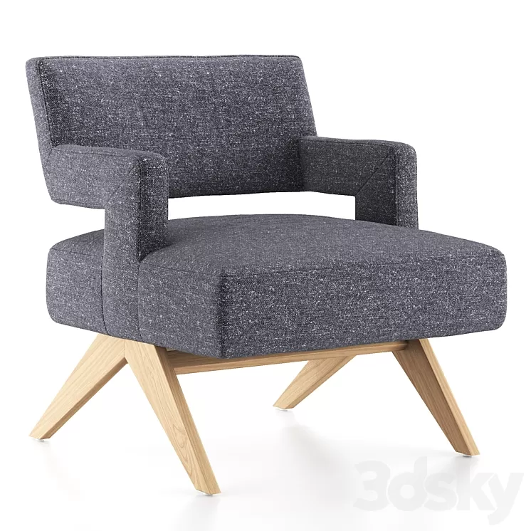 Four Hands \/ Darlene chair – Thames slate 3D Model Free Download