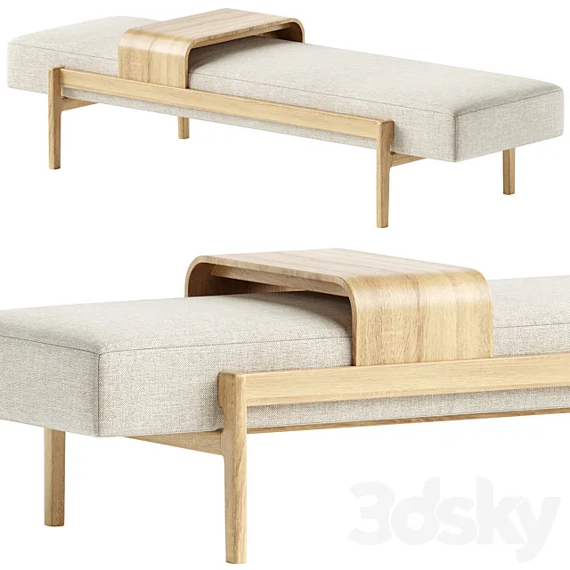 Four Hands Fawkes Bench 3D Model Four Hands Fawkes Bench 3D Model