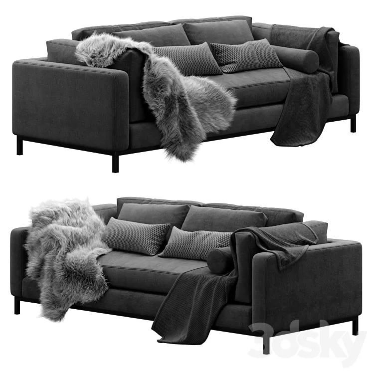 Four Hands Grammercy Sofa Bennett Moon 3D Model Four Hands Grammercy Sofa Bennett Moon 3D Model