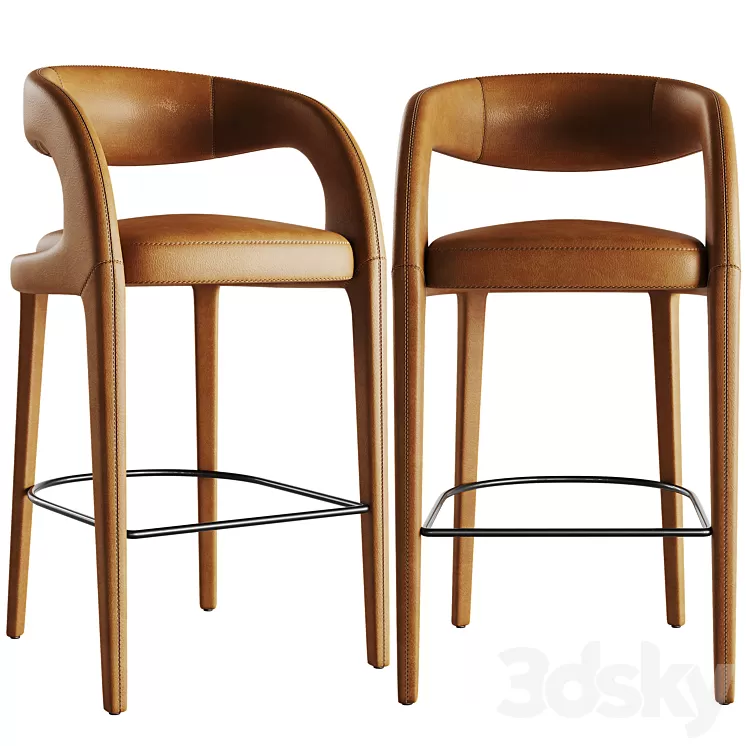 Four Hands Hawkins Bar Stool 3D Model Free Download Four Hands Hawkins Bar Stool 3D Model Free Download
