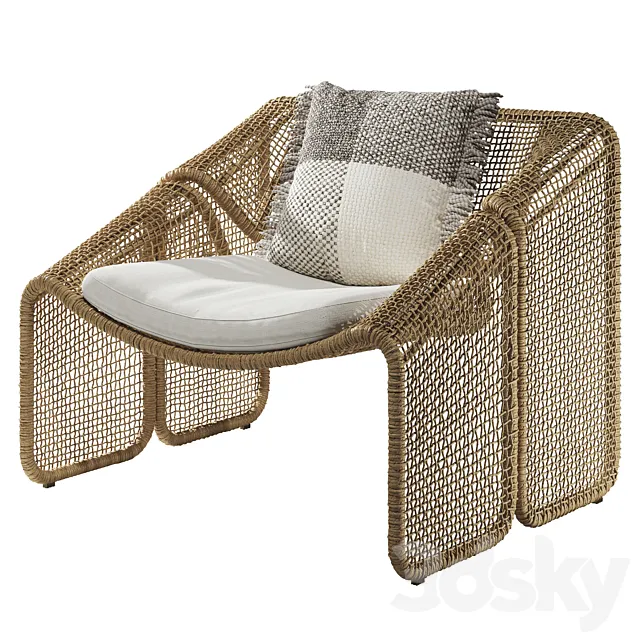 Four Hands Selma Outdoor Chair 3D Model Four Hands Selma Outdoor Chair 3D Model
