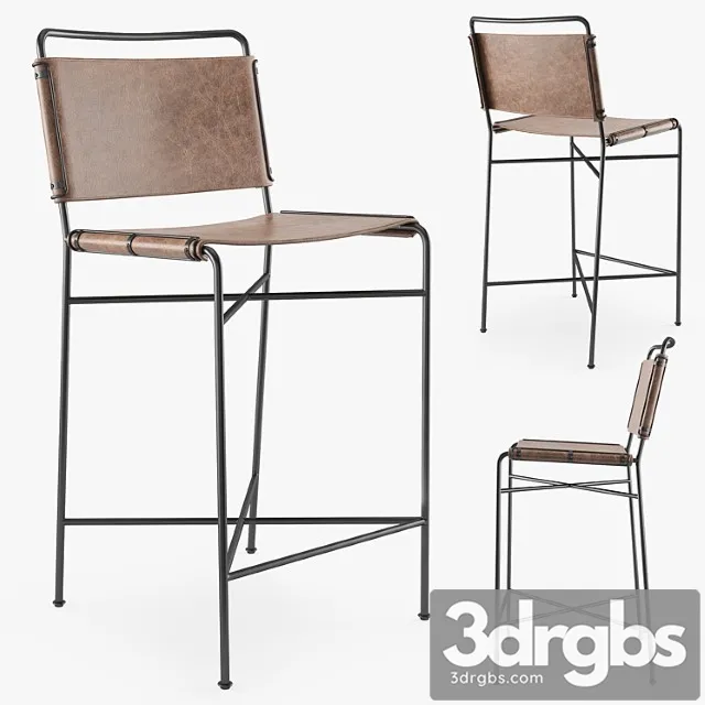 Four Hands Wharton Bar Stool 3D Model Download Four Hands Wharton Bar Stool 3D Model Download