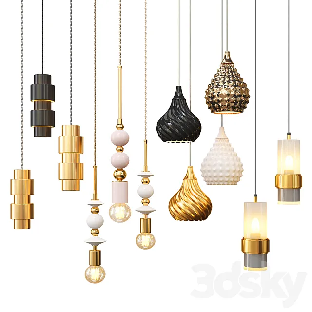 Four Hanging Lights_11 Exclusive 3DModel