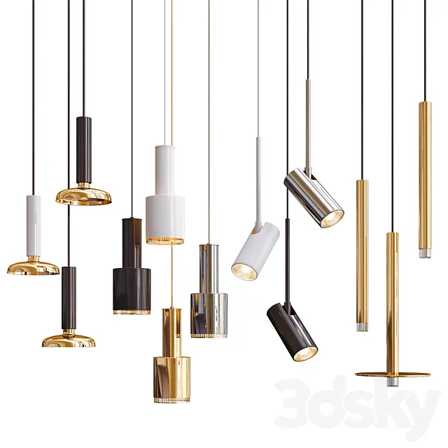 Four Hanging Lights_28 Exclusive 3DModel