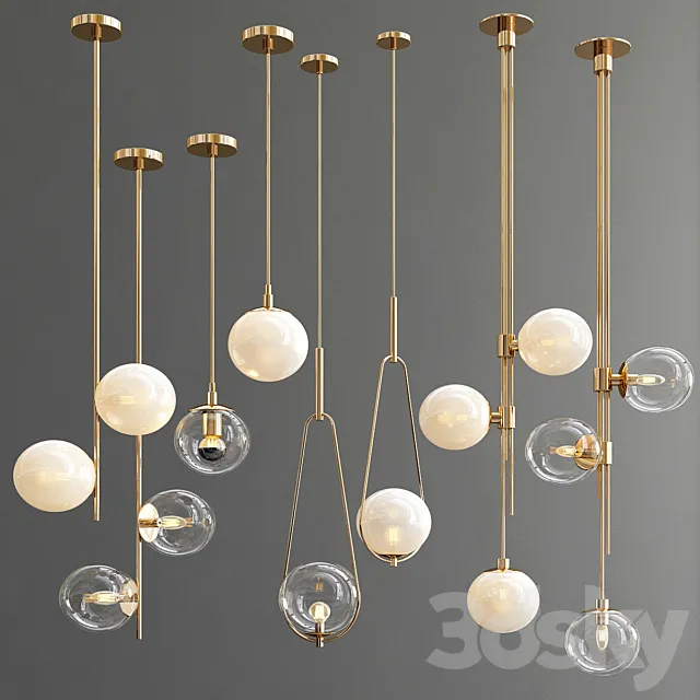 Four Hanging Lights_31 Exclusive 3D Model