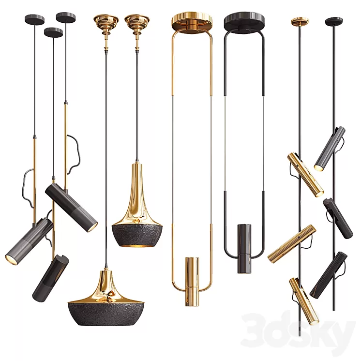 Four Hanging Lights_38 Exclusive 3D Model
