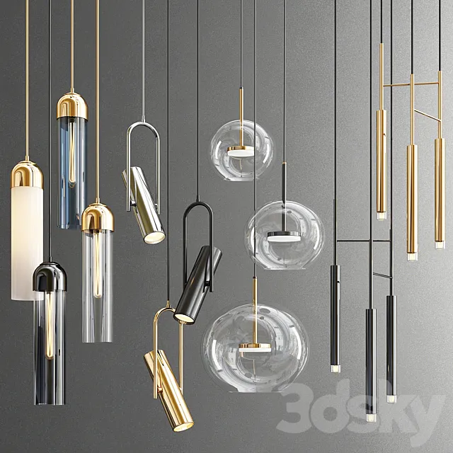 Four Hanging Lights_49 Exclusive 3D Model