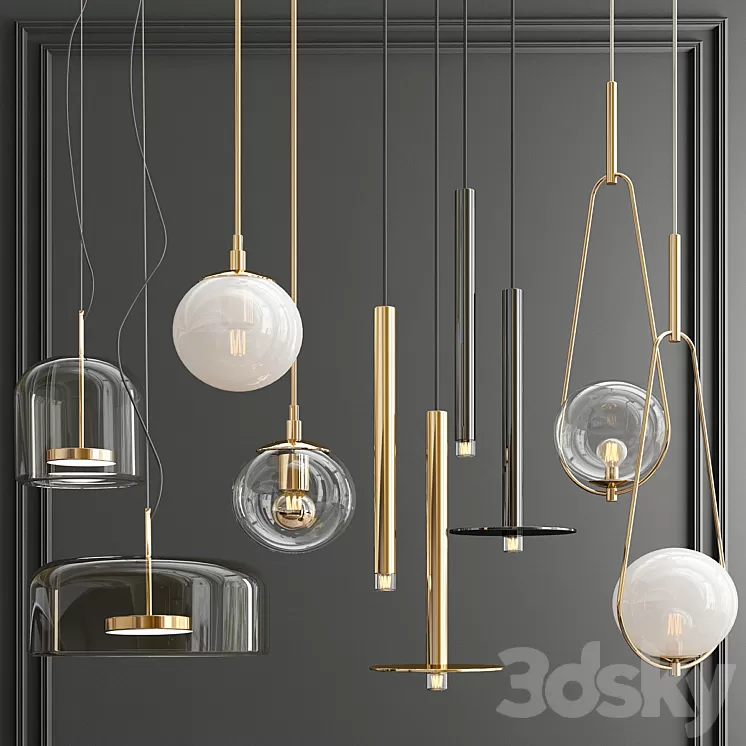 Four Hanging Lights_50 Exclusive 3D Model