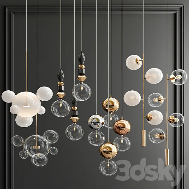 Four Hanging Lights_51 Exclusive 3D Model Four Hanging Lights_51 Exclusive 3D Model