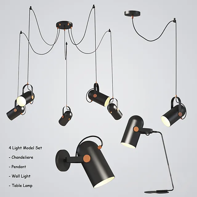 Four Light Set 1 3D Model