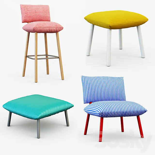 Four models Accademia factory 3D Model Four models Accademia factory 3D Model