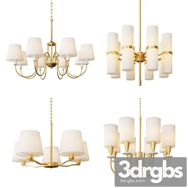 Four Nice Classic Chandeliers  3D Model Download