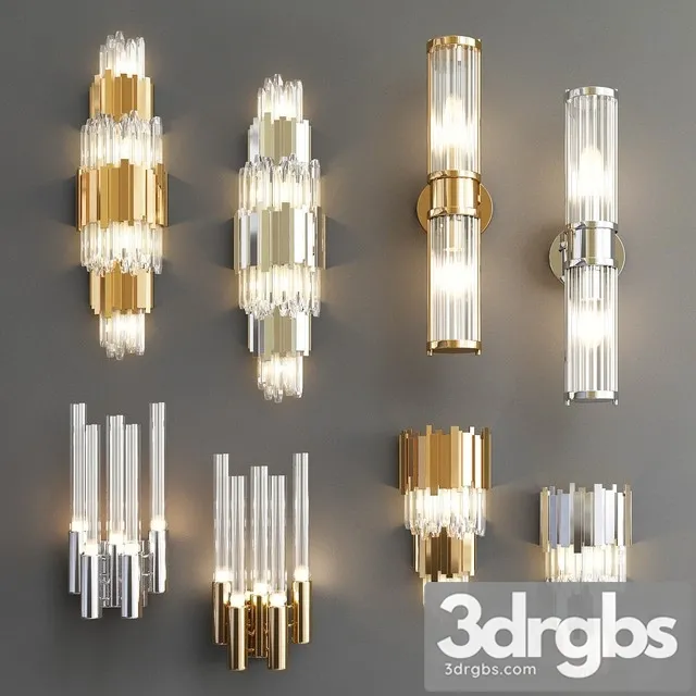 Four Nice Wall Lights 3D Model Download Four Nice Wall Lights 3D Model Download
