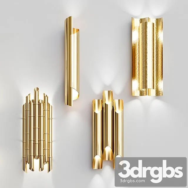 Four Nice Wall Lights 4 3D Model Download Four Nice Wall Lights 4 3D Model Download