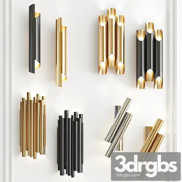 Four Nice Wall Lights 9 3D Model Download Four Nice Wall Lights 9 3D Model Download