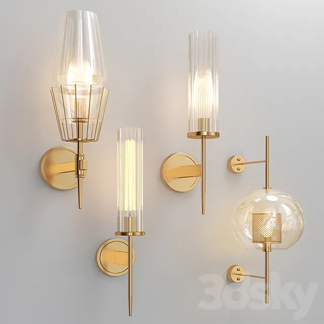 Four Nice Wall Lights_2 3DModel