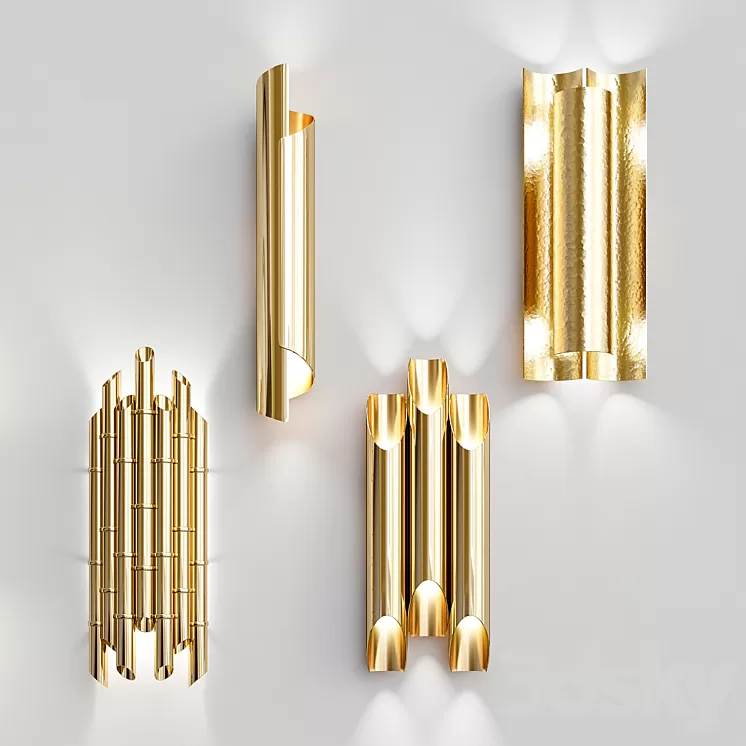 Four Nice Wall Lights_4 3D Model
