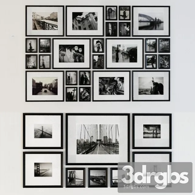 Fram Set Black White 3D Model Download Fram Set Black White 3D Model Download