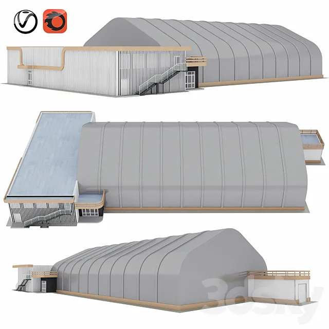 Frame – awning hangar and AHB 3D Model