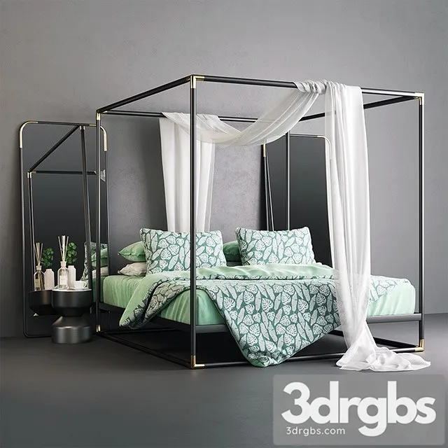 Frame Canopy Bed 3D Model Download