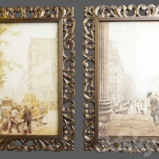 frame mirrors. paintings 3DModel
