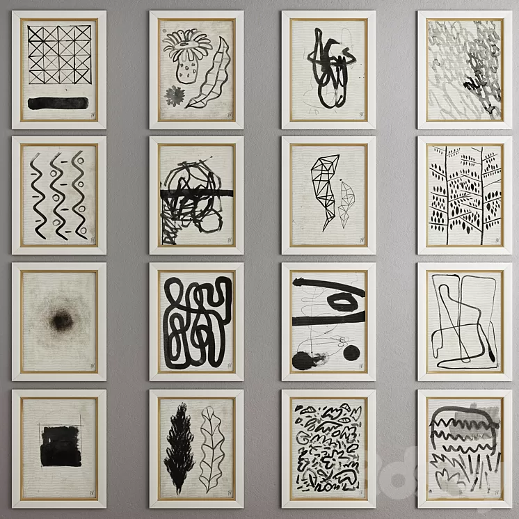 Framed Artwork collection 5 3D Model Framed Artwork collection 5 3D Model