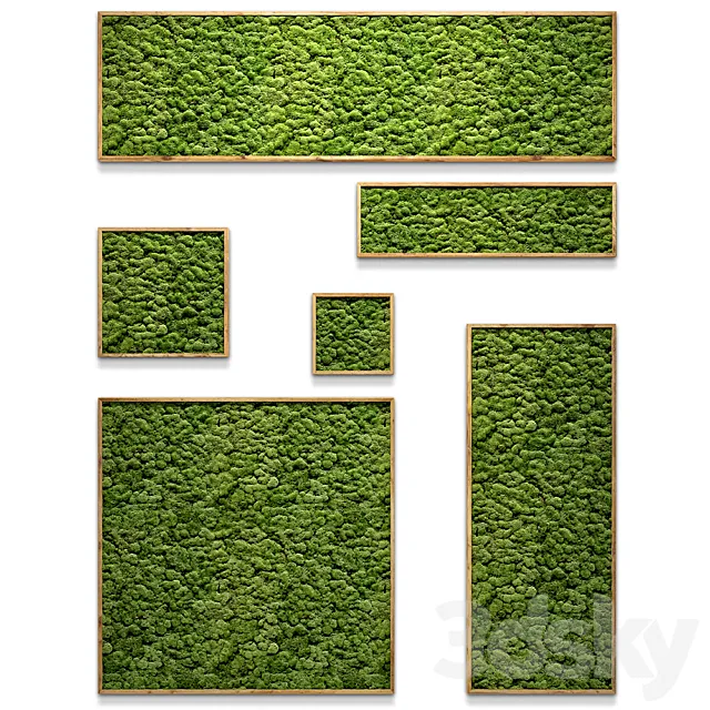 Framed moss 3D Model Framed moss 3D Model