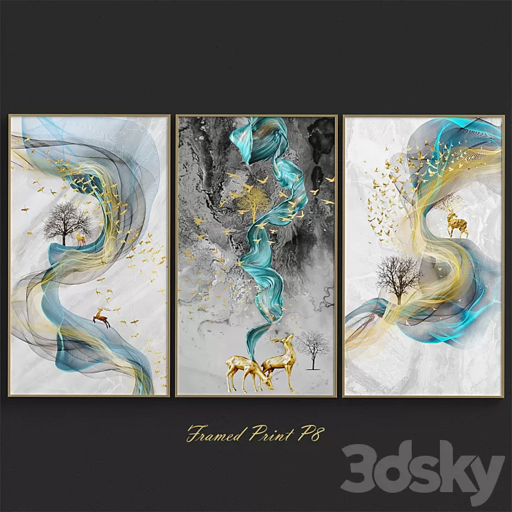 Framed Print P-8 3D Model