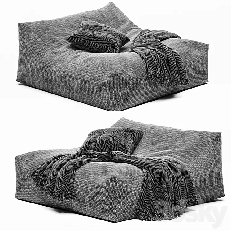 Frameless recliner chair 3D Model Frameless recliner chair 3D Model