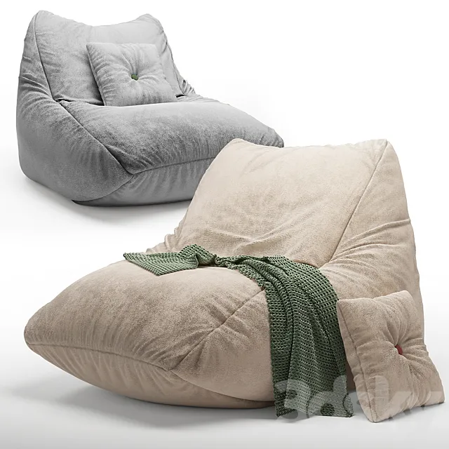 Frameless Soft Beige Pie Chair 3DModel Frameless Soft Beige Pie Chair 3DModel