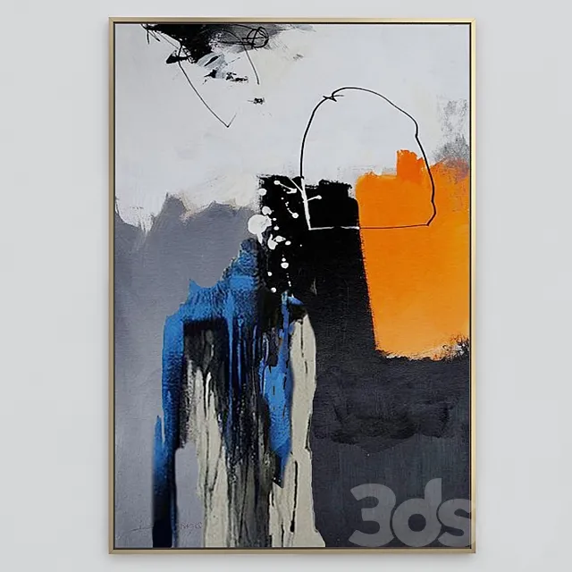 Frames Orange accent 3DModel Frames Orange accent 3DModel