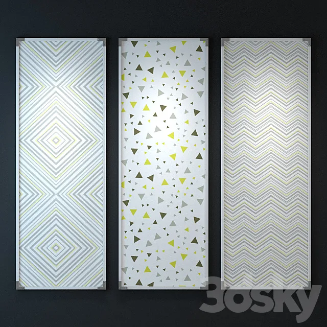 Frames with seamless textures 3D Model Frames with seamless textures 3D Model