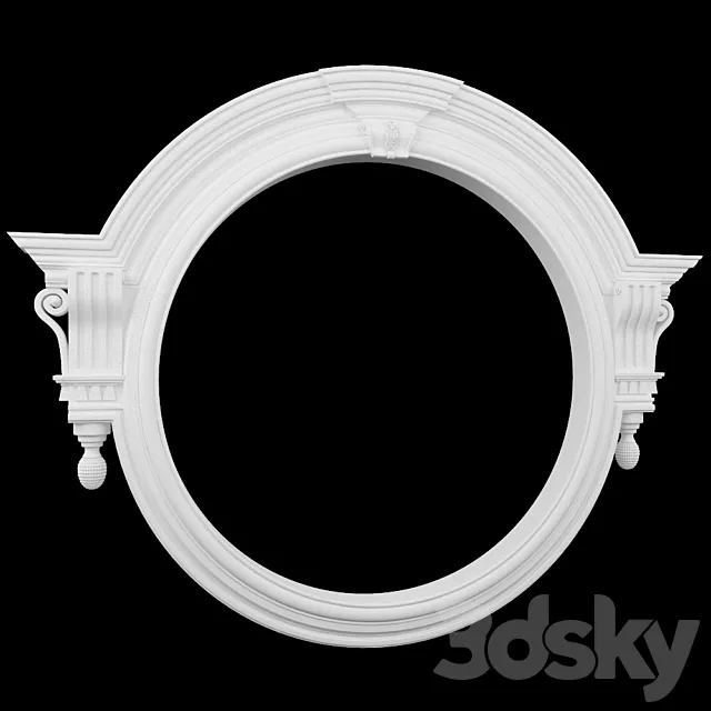 Framing the round window. 3D Model