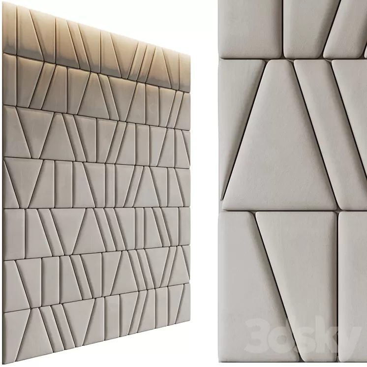 Frammenti soft wall panels in velor 3D Model Free Download