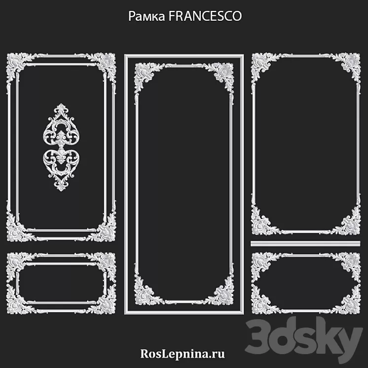 FRANCESCO frame set by RosLepnina 3D Model FRANCESCO frame set by RosLepnina 3D Model