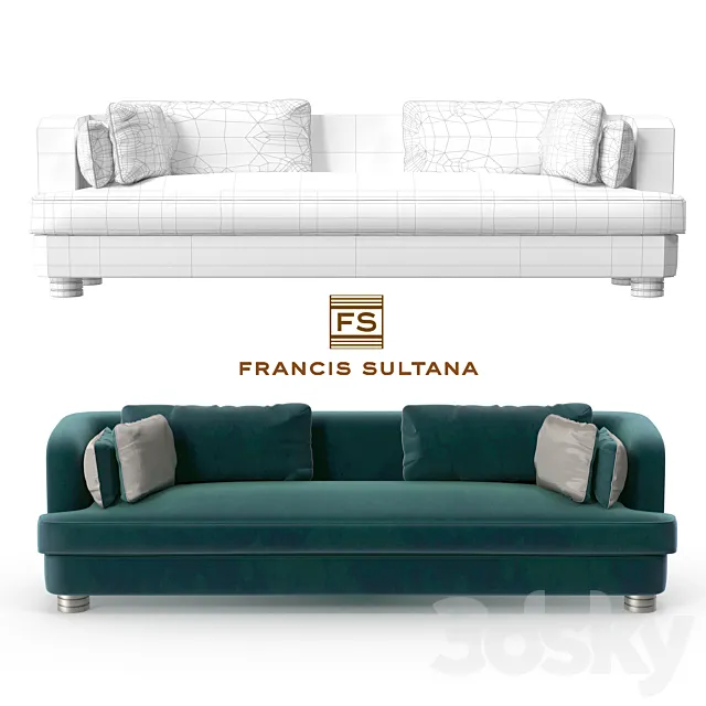 francis sultana petit salon sofa 3D Model francis sultana petit salon sofa 3D Model