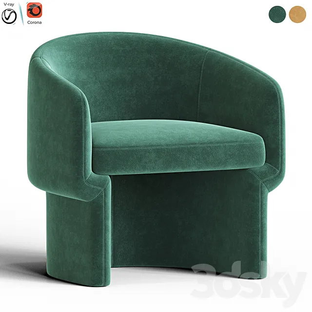 Franco Chair Mustard 3D Model