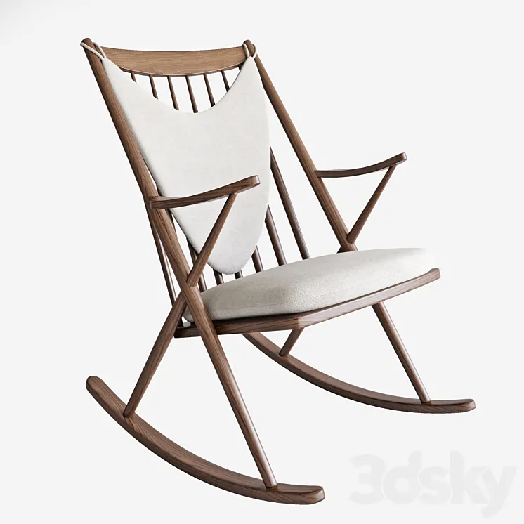 Frank Reenskaug Bramin Rocking Chair. 3D Model Free Download Frank Reenskaug Bramin Rocking Chair. 3D Model Free Download