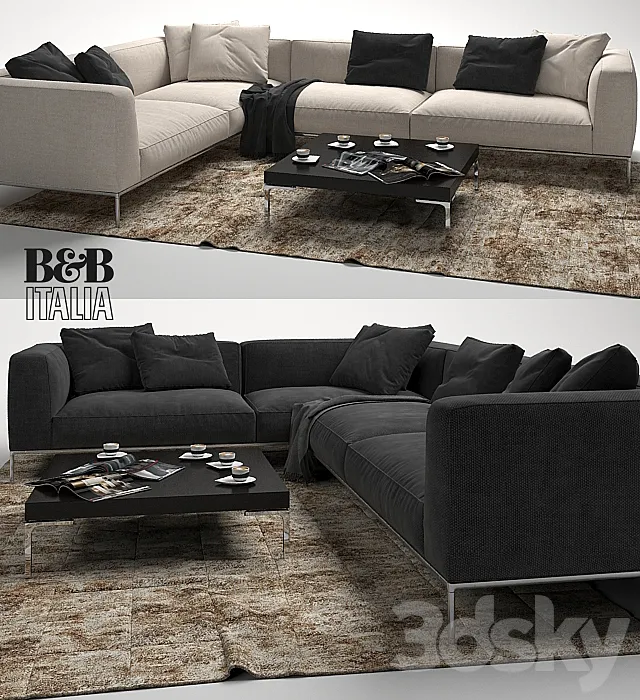 Frank Sofa by B&B Italia 3DModel Frank Sofa by B&B Italia 3DModel