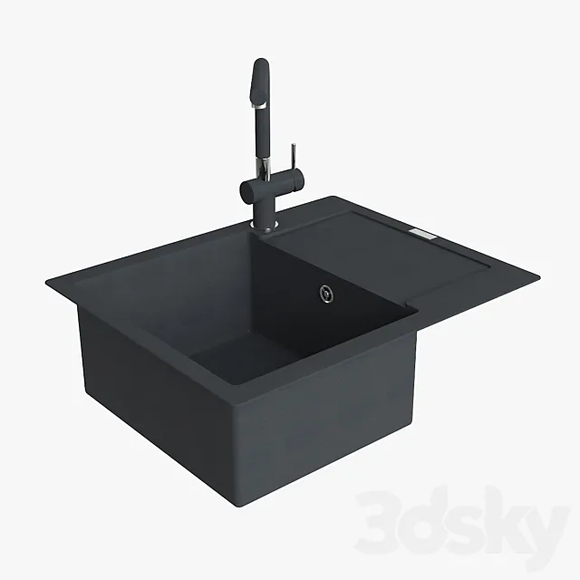 Franke Maris Sink MRG 611 62 Fragranite Onyx 3D Model