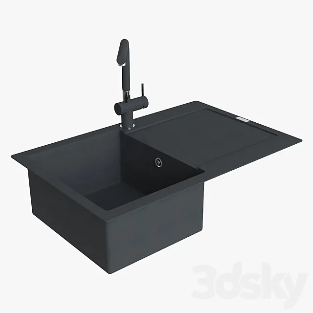 Franke Maris Sink MRG 611 78 Fragranite Onyx 3D Model