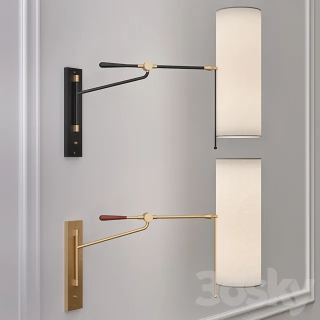 FRANKFORT ARTICULATING WALL LIGHT Aerin 3D Model