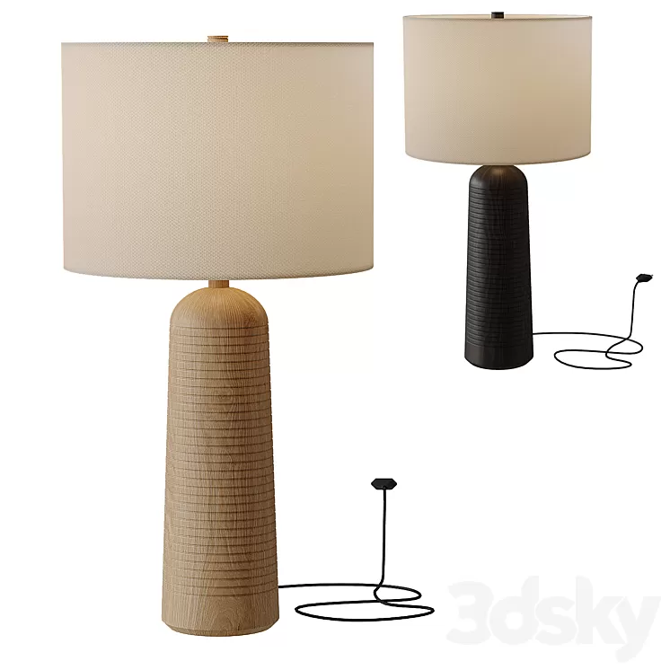 Frankfort Wood Table Lamp 3D Model Frankfort Wood Table Lamp 3D Model
