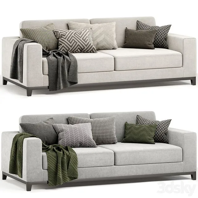 Frankfurt 3 Seat Sofa 3D Model Frankfurt 3 Seat Sofa 3D Model