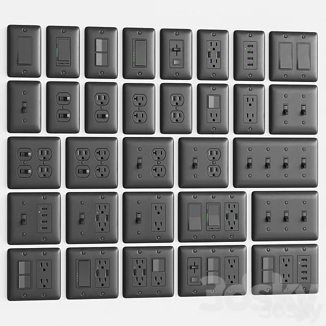 Franklin stamped round US plates 3D Model Franklin stamped round US plates 3D Model