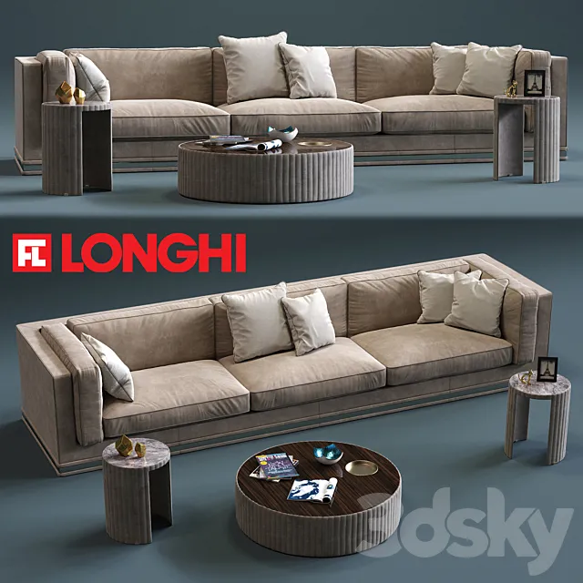Fratelli Longhi MASON 3-Seates Sofa 3DModel Fratelli Longhi MASON 3-Seates Sofa 3DModel
