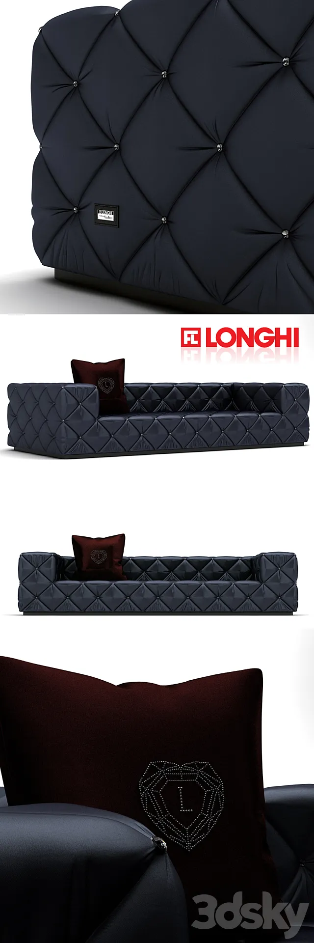 Fratelli Longhi – Must Sofa 3D Model Fratelli Longhi – Must Sofa 3D Model