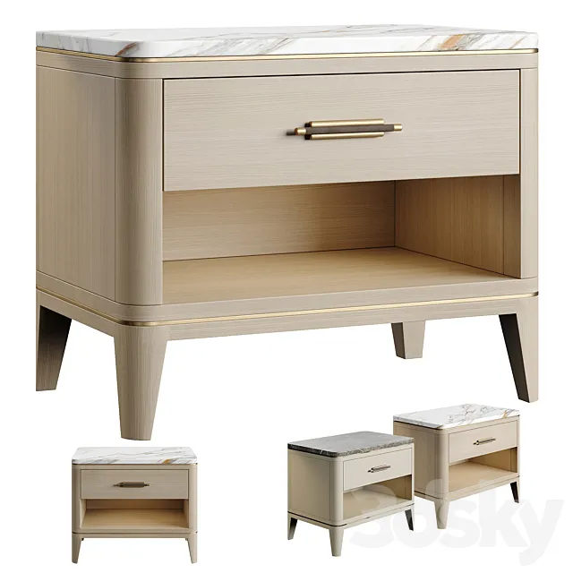 Frato CLICQUOT Bedside Table 3D Model Frato CLICQUOT Bedside Table 3D Model