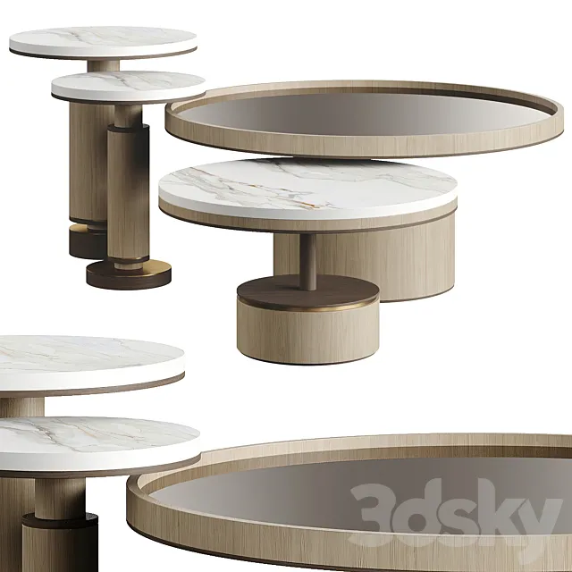 Frato PAROS BERLIN Coffee Table Collection 3D Model Frato PAROS BERLIN Coffee Table Collection 3D Model