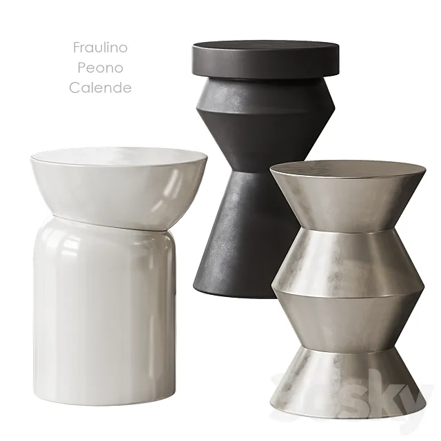 Fraulino Peono Calendes table La Redoute 3D Model Fraulino Peono Calendes table La Redoute 3D Model